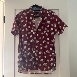 Ted Baker London Men's Floral Polo Shirt Red, Size 4 (Med)